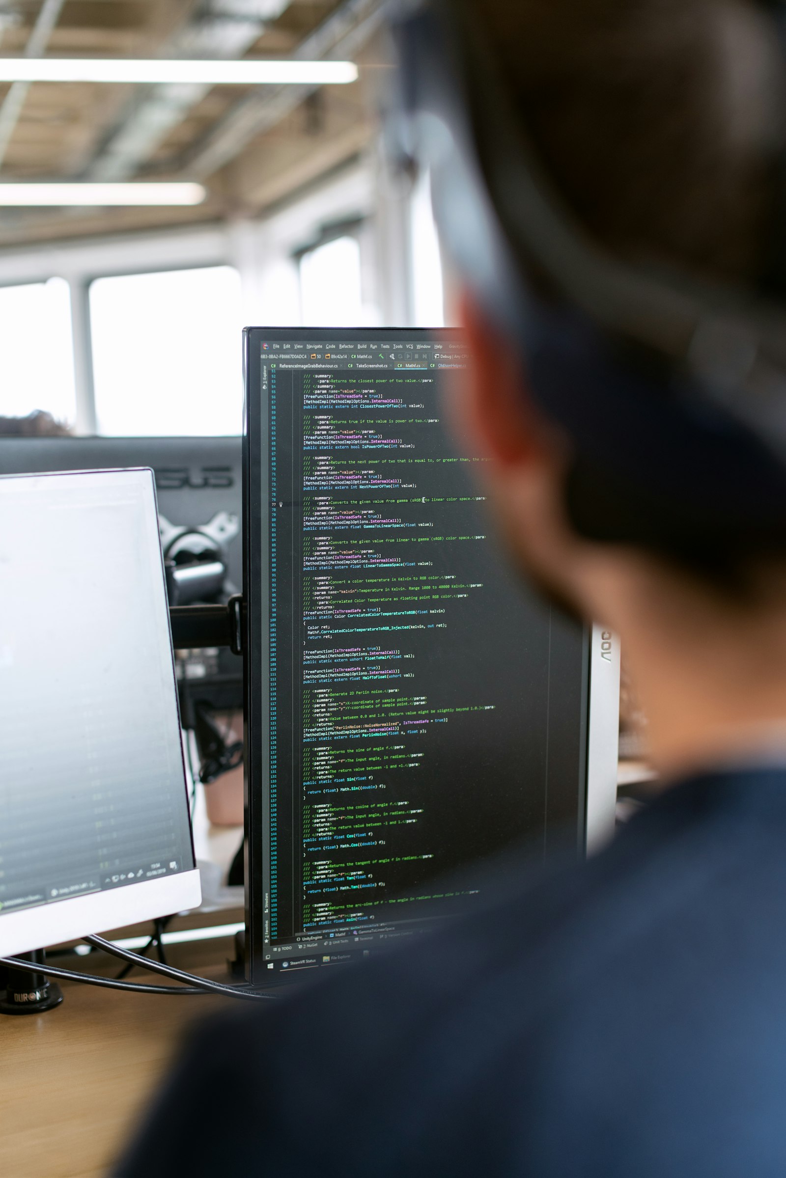 HVAC contractor on a commercial job site